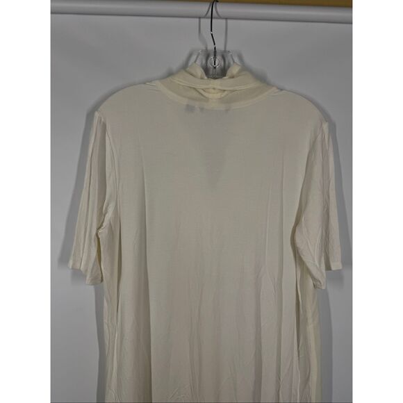 Box 1 H by Halston high low cream blouse size medium - Picture 10 of 10